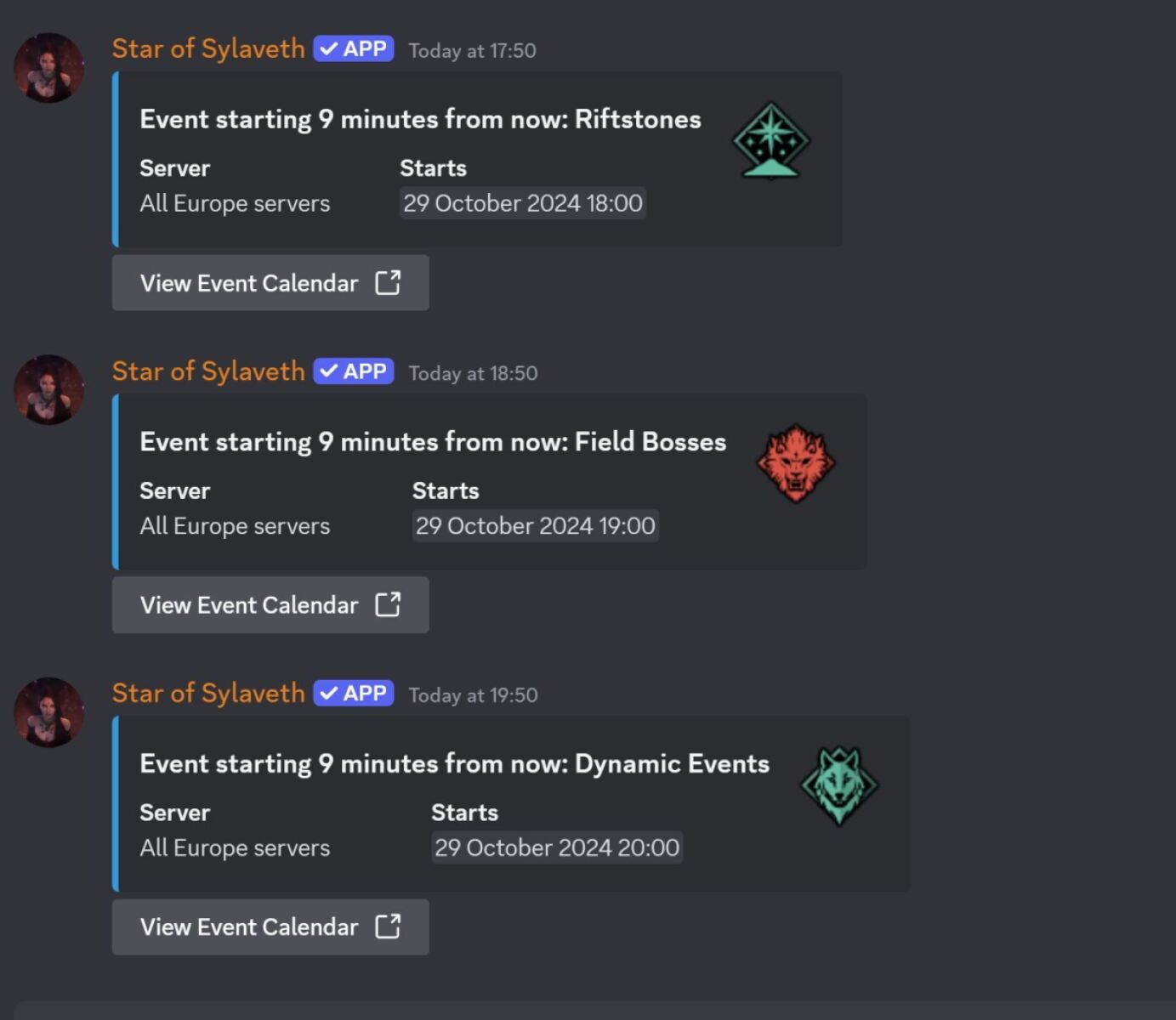 Event Calendar Discord Bot Notification